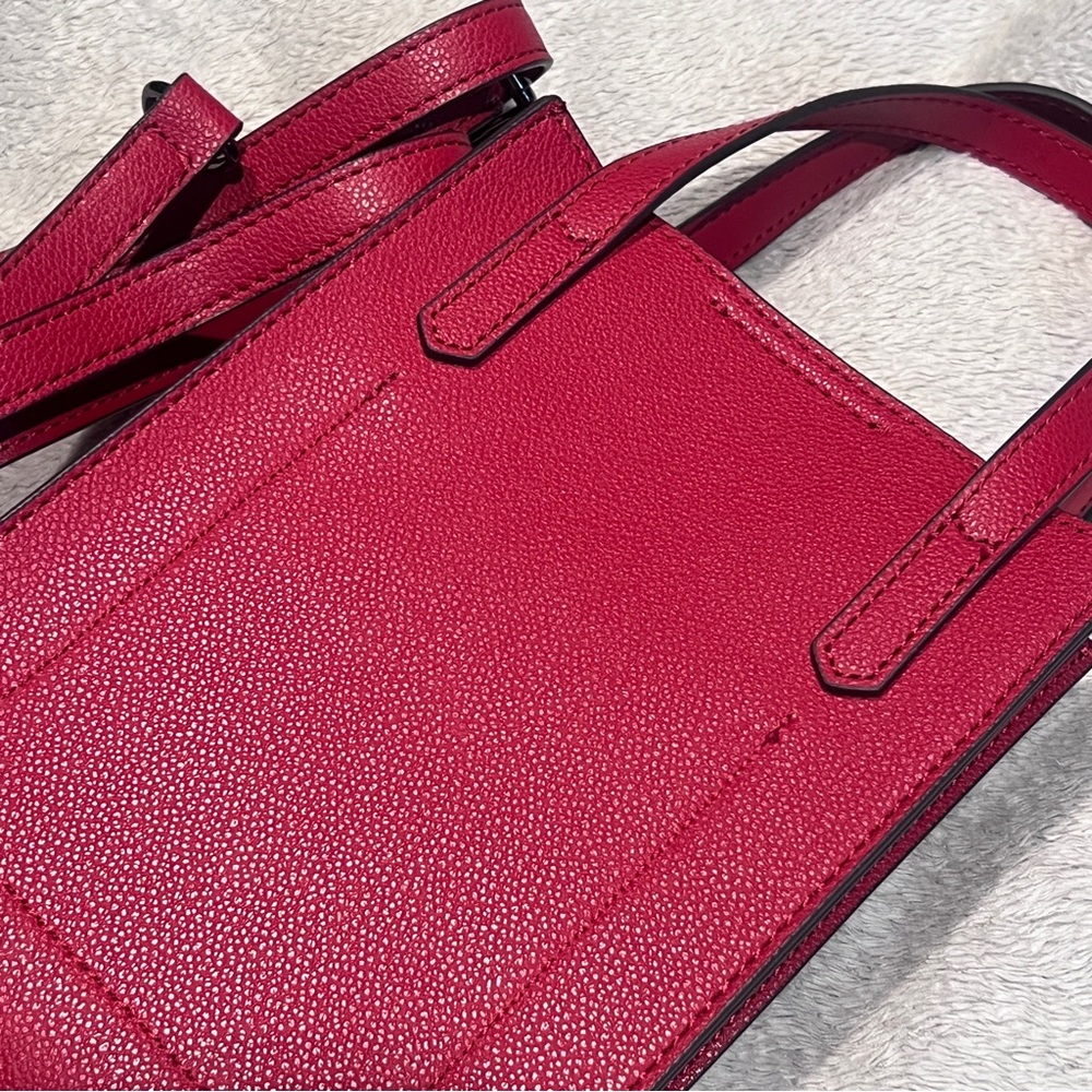 NWOT ESQUIRE Red Mini Tote - Picture 5 of 16